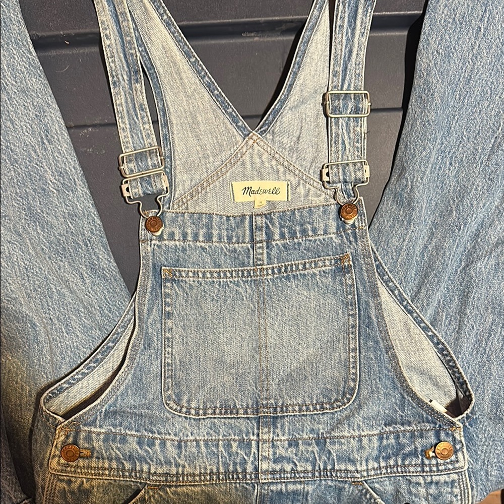 Madewell Blue Denim Overalls